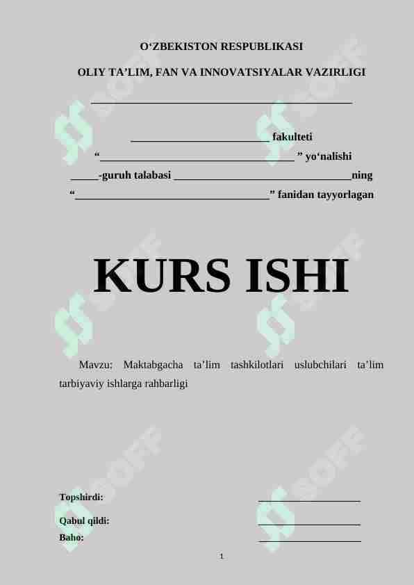 Maktabgacha ta’lim tashkilotlari uslubchilari ta’lim  tarbiyaviy ishlarga rahbarligi 1