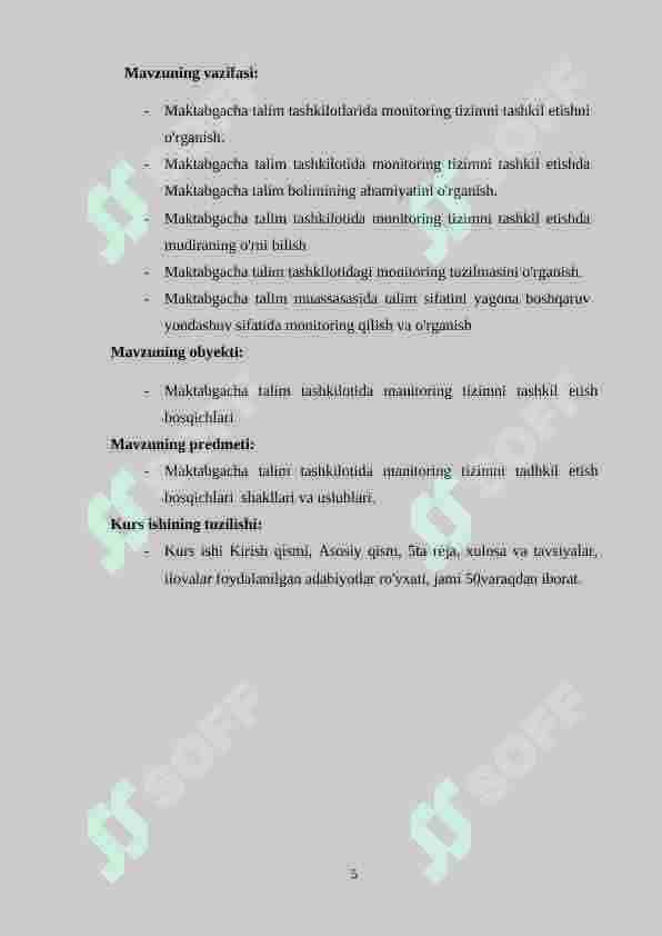 Maktabgacha ta’lim tashkilotida manitoring tizimni tashkil etish 5