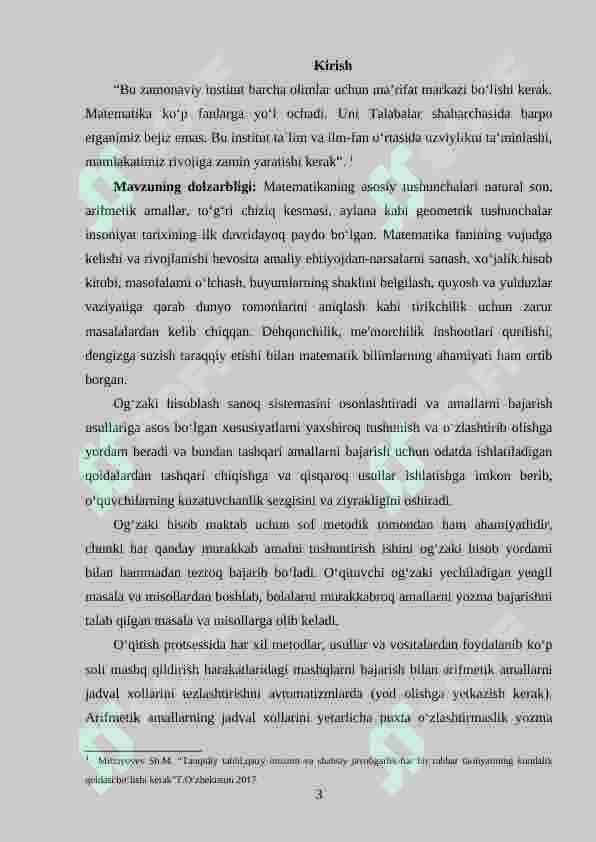 Ogʻzaki hisoblash orqali oʻquvchilarda koʻpaytirish amalini oʻrgatish metodikasi 3