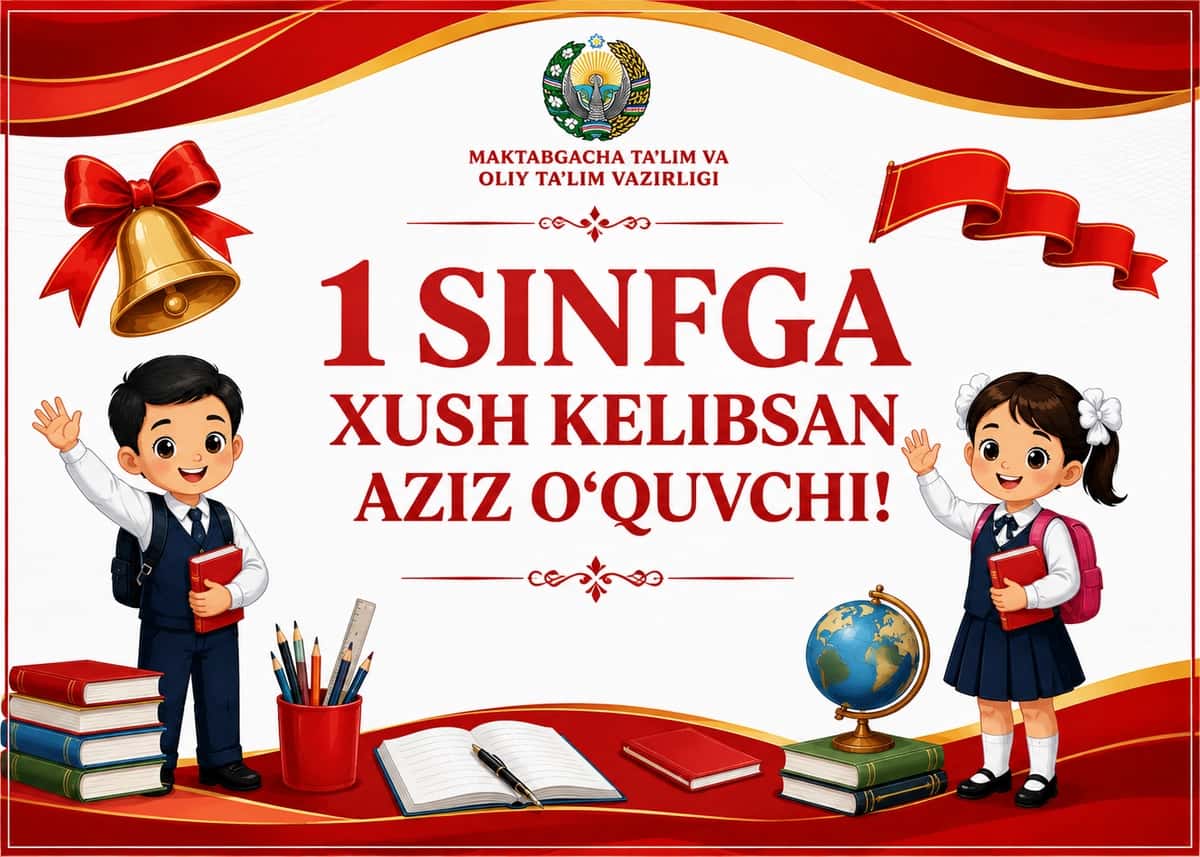 1 sinfga qabul qilingan o'quvchilar uchun 1