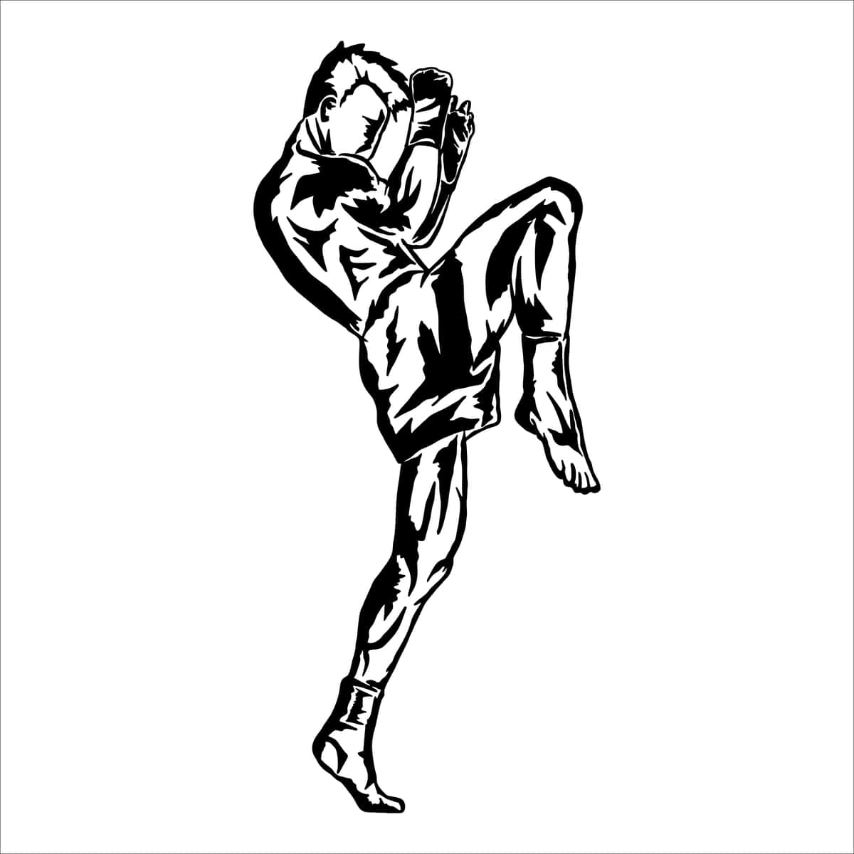 Muay tay ikonasi tasviri | Muay thai icon illustration 1