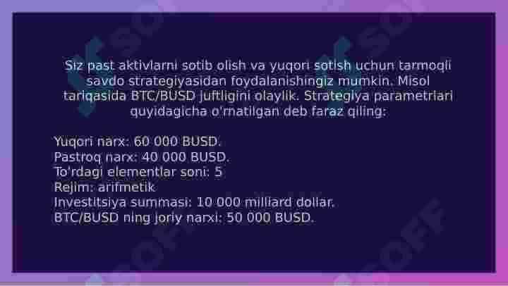 2-qism-Spot tarmoqli savdo strategiyasini qanday o'rnatish kerak. Treyding. 2