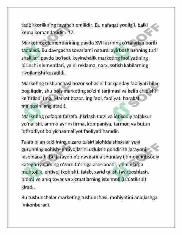 Tadbirkorlik subyektlarida marketing faoliyatini tashkil etish 3