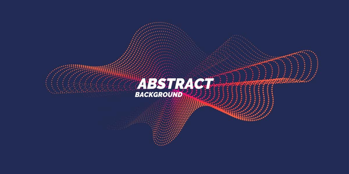Dinamik to'lqinlar chiziqli zarrachalar bilan vektor mavhum fon | Vector abstract background with dynamic waves line particles 1