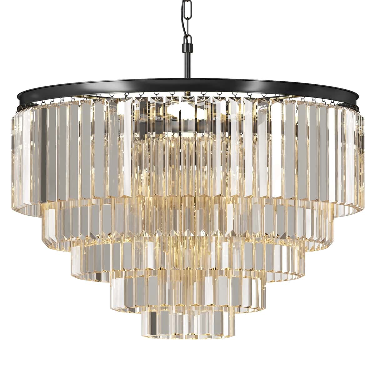 WOMO Tiered Crystal Prism Chandelier 1