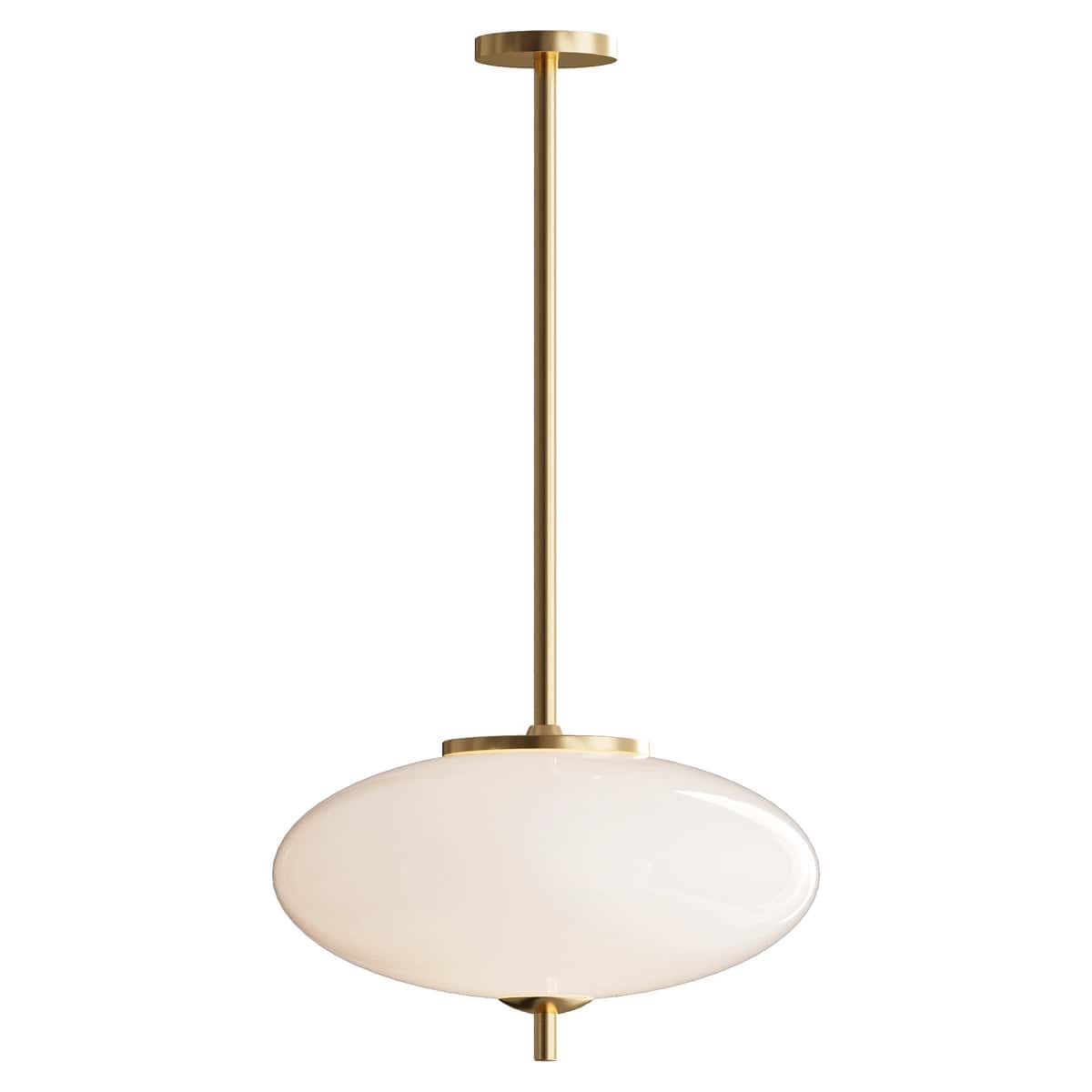 Parlait 1 Light Dimmable Modern Brass LED Pendant Light 2