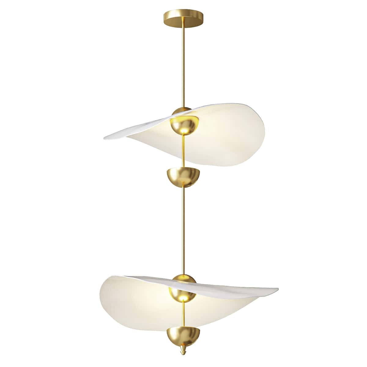 Envolee Double Biscuit Pendant Light 2