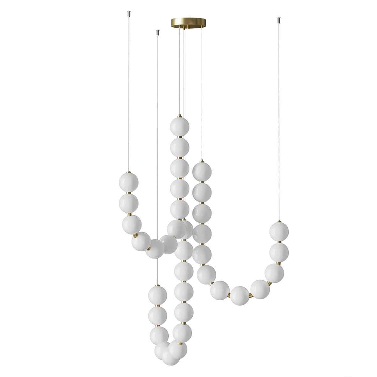 WOMO Pearl Brass Globe Chandelier 2