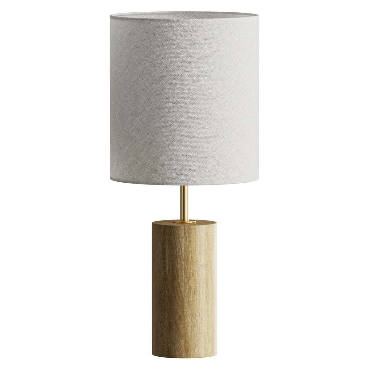 Adesso Wood Column Modern Table Lamp 2