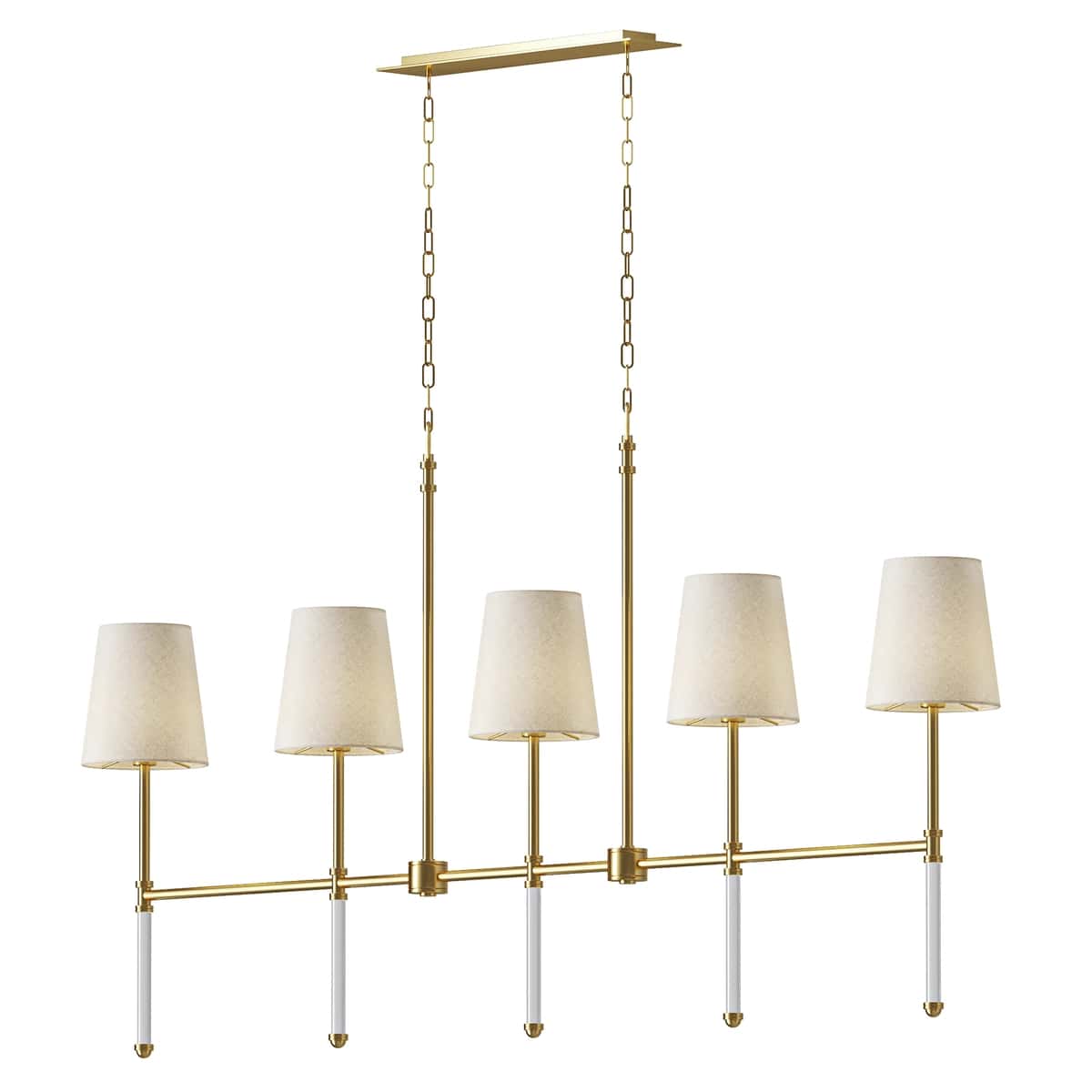 DEMIAN LONG slatted chandelier 2