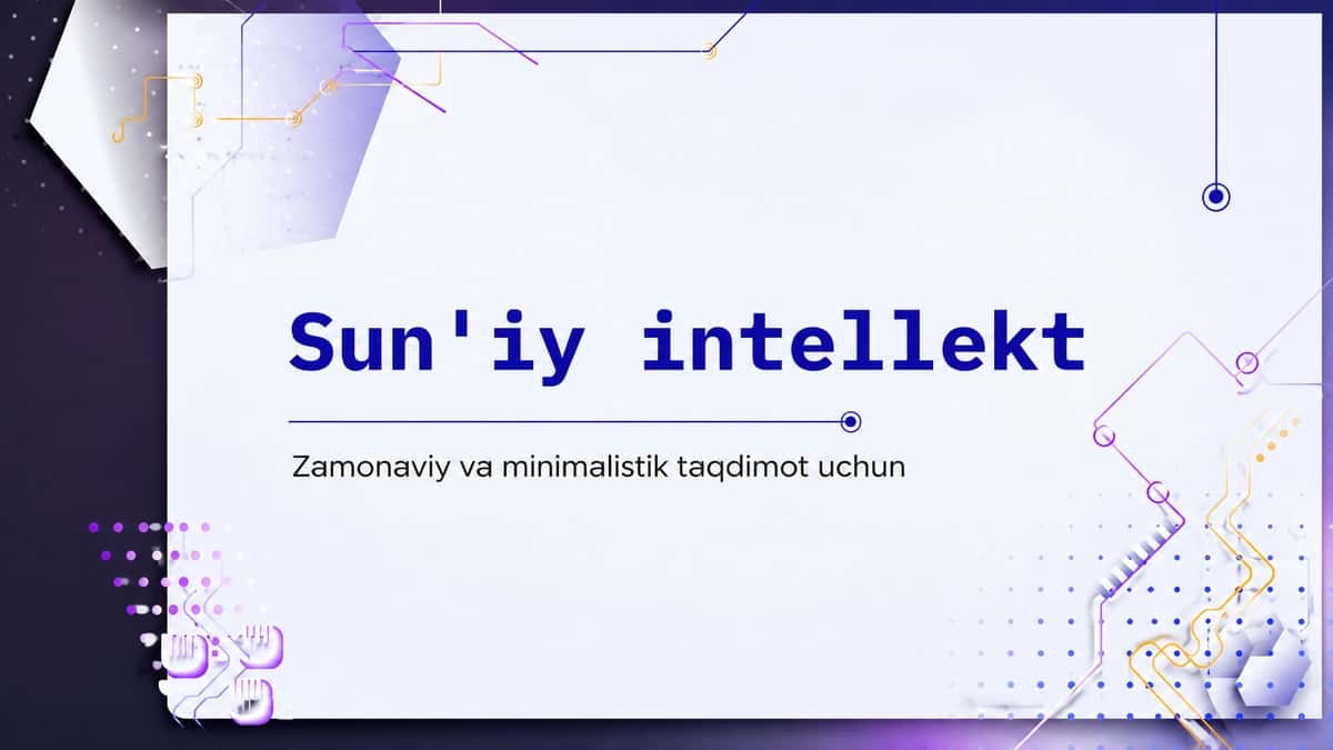 “Sun’iy Intellekt (AI) Prezentatsiyasi” 1