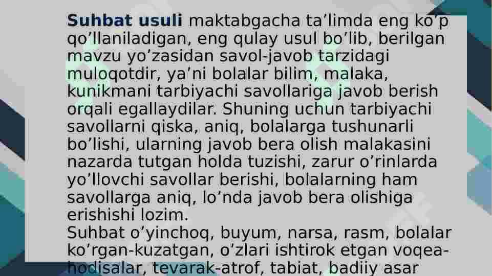 Nutqni rivojlantirishga doir ishlar vositalari va metodlari 7