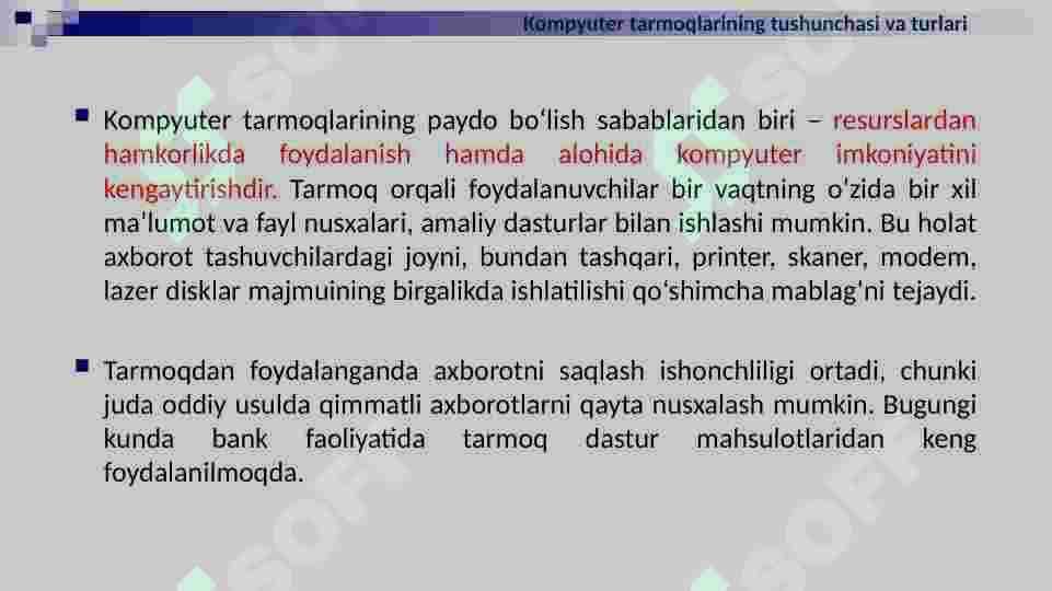 TARMOQ TEXNOLOGIYALARI VA INTERNET XIZMATLARI 4