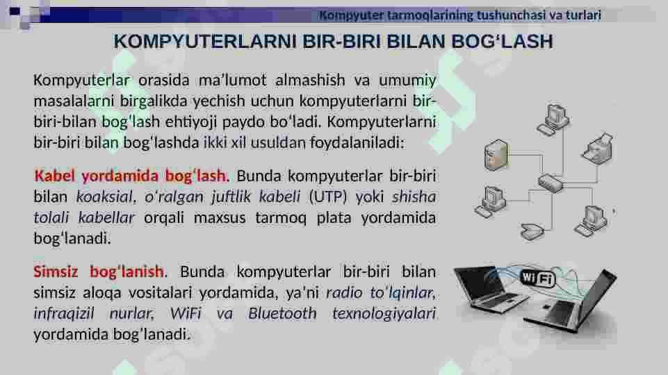 TARMOQ TEXNOLOGIYALARI VA INTERNET XIZMATLARI 5
