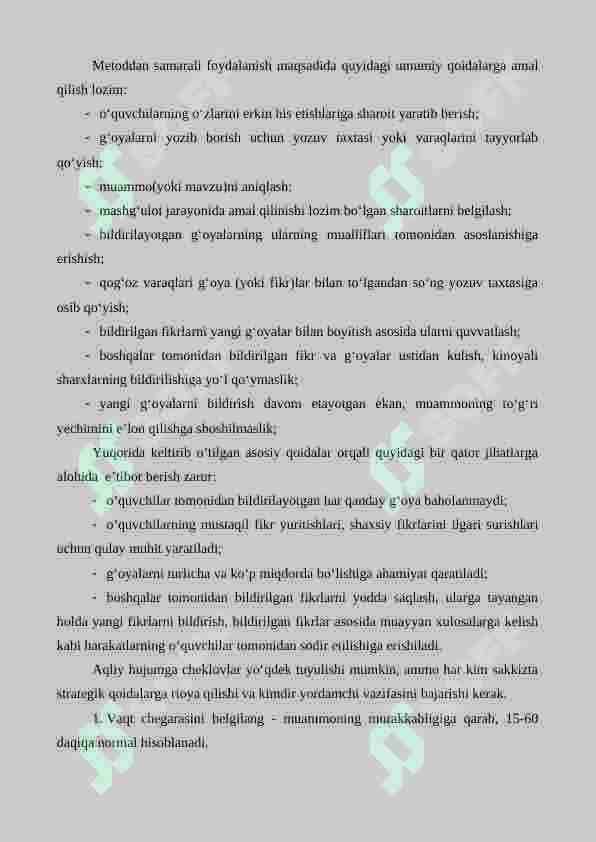 Fikrlarni yaratish: “Aqliy hujum” metodi 4