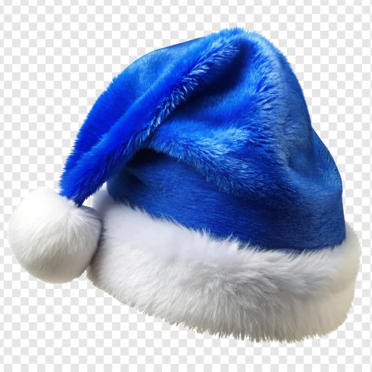 Moviy Rojdestvo shapkasi izolyatsiya qilingan shaffof fon | Blue christmas hat isolated transparent background 1
