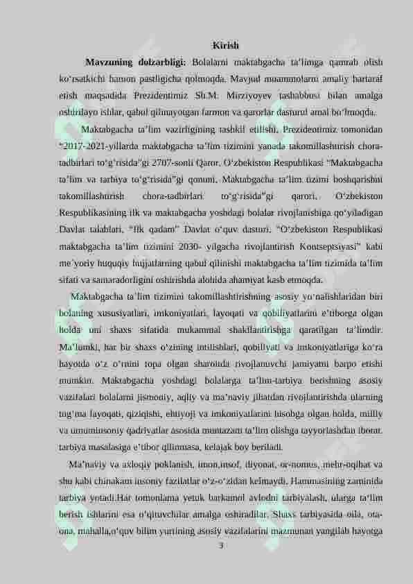 Maktabgacha ta'lim tashkilotlarida sog‘lomlashtirish tadbirlarini tashkil qilish. Sport musobaqalarini o‘tkazishning ahamiyati. 3