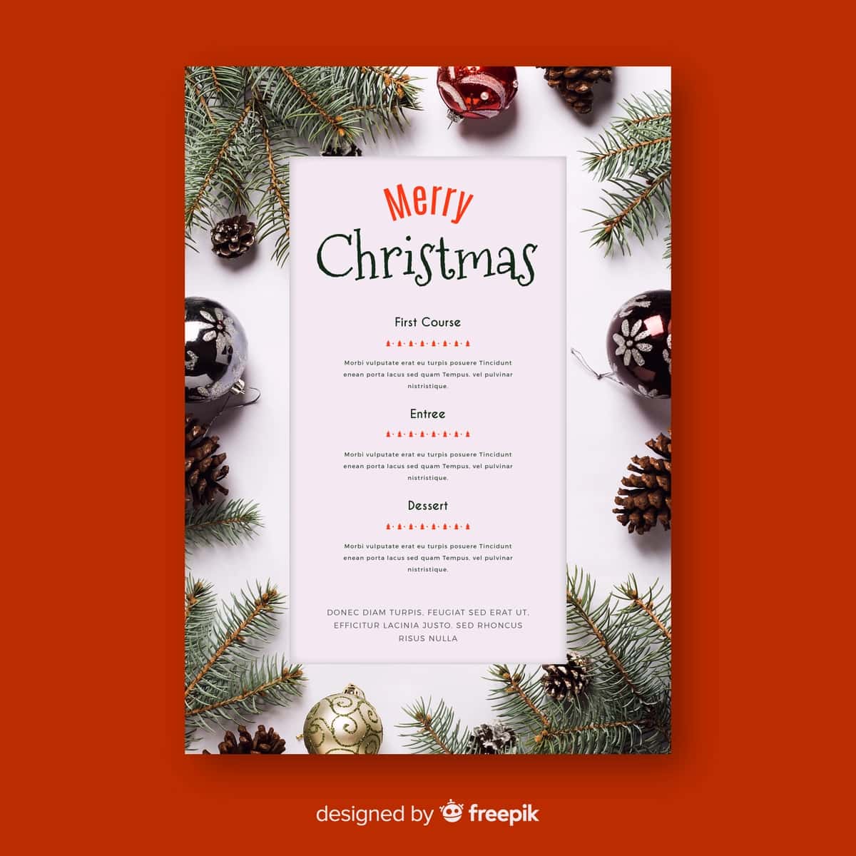Fotosurat bilan Rojdestvo menyusi shabloni | Christmas menu template with photo 1