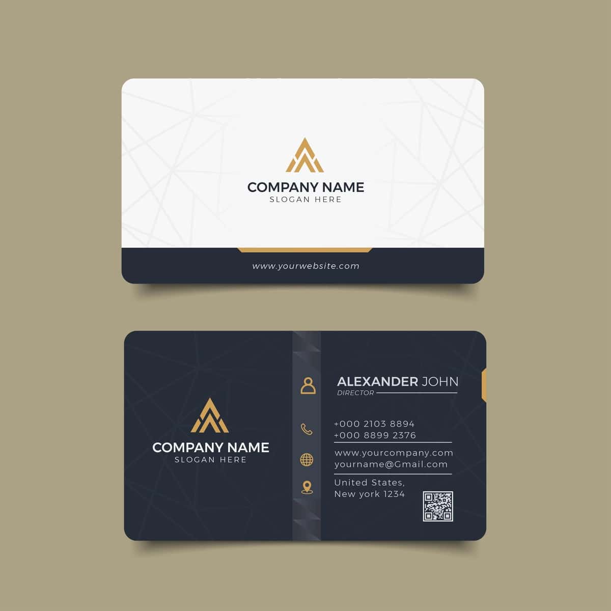 Zamonaviy biznes karta korporativ professional | Modern business card corporate professional 1