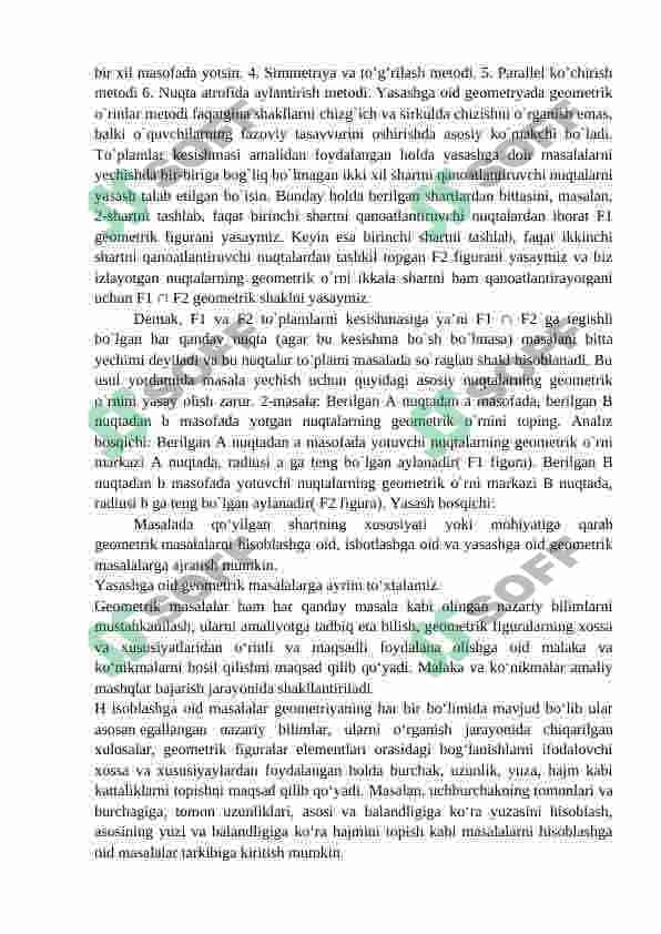 Yasashga doir masalalarni yechishdagi asosiy bosqichlar haqida 4