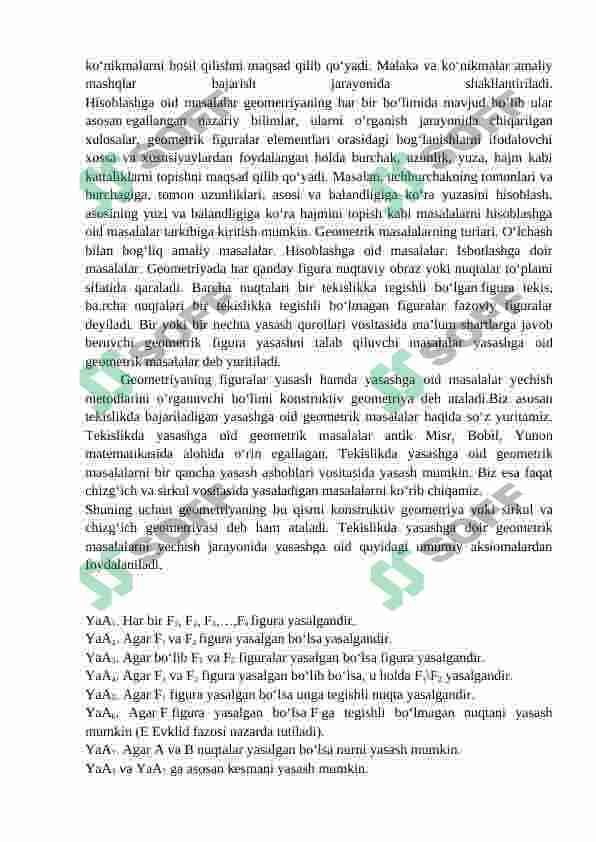 Yasashga doir masalalarni yechishdagi asosiy bosqichlar haqida 6