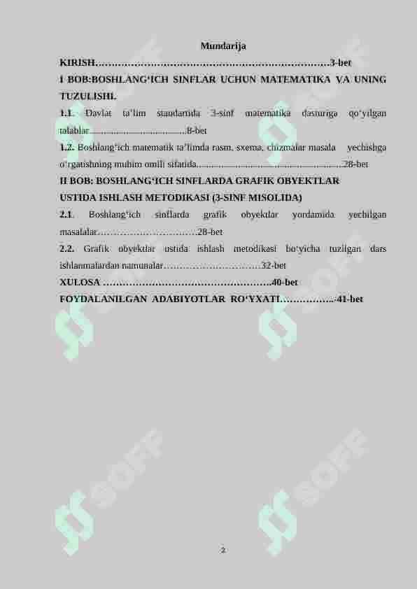 BOSHLANG‘ICH SINFLARDA GRAFIK OBYEKTLAR USTIDA ISHLASH METODIKASI (3-SINF MISOLIDA) 2
