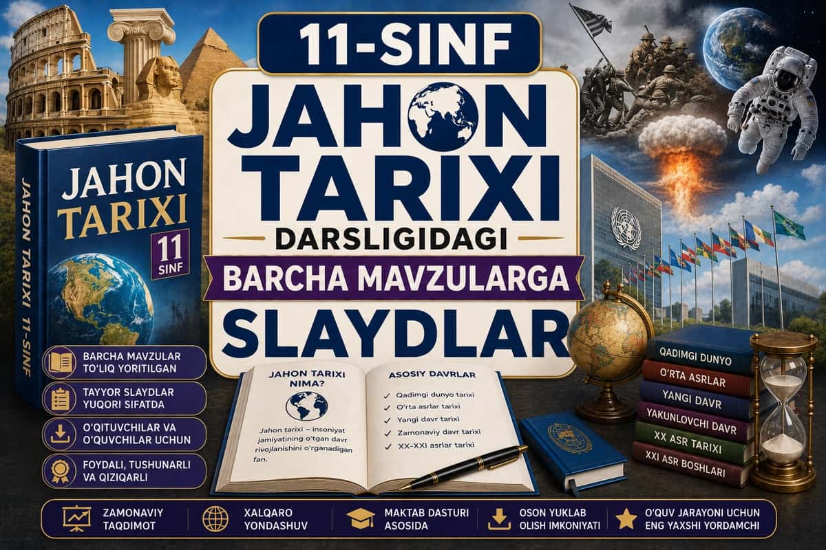 11-sinf jahon tarixi darsligidagi barcha mavzularga slaydlarv 1