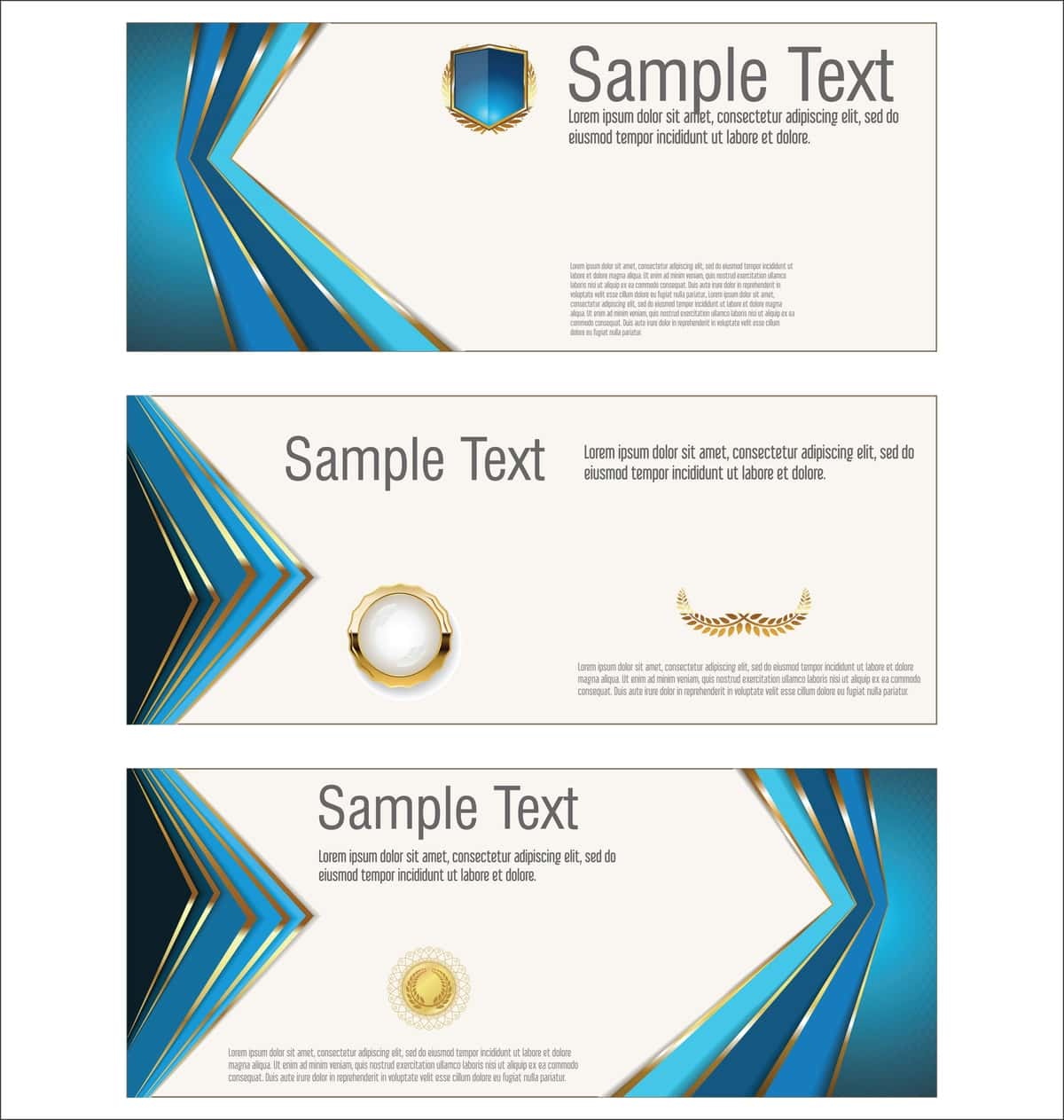 Gorizontal bannerlar shablonlari to'plami vektor tasviri | Collection horizontal banners templates vector illustration 1