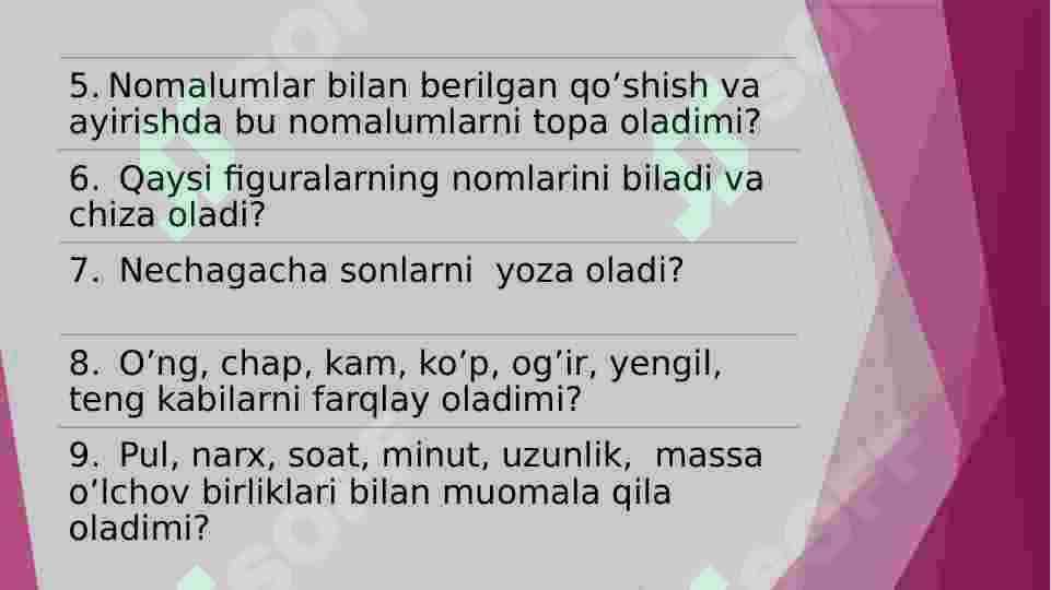 Boshlang‘ich sinf o‘quvchilarining matematika darslarida yosh xususiyatlariga mos tarixiy ma'lumotlarni o‘zlashtirishi mazmuni 4