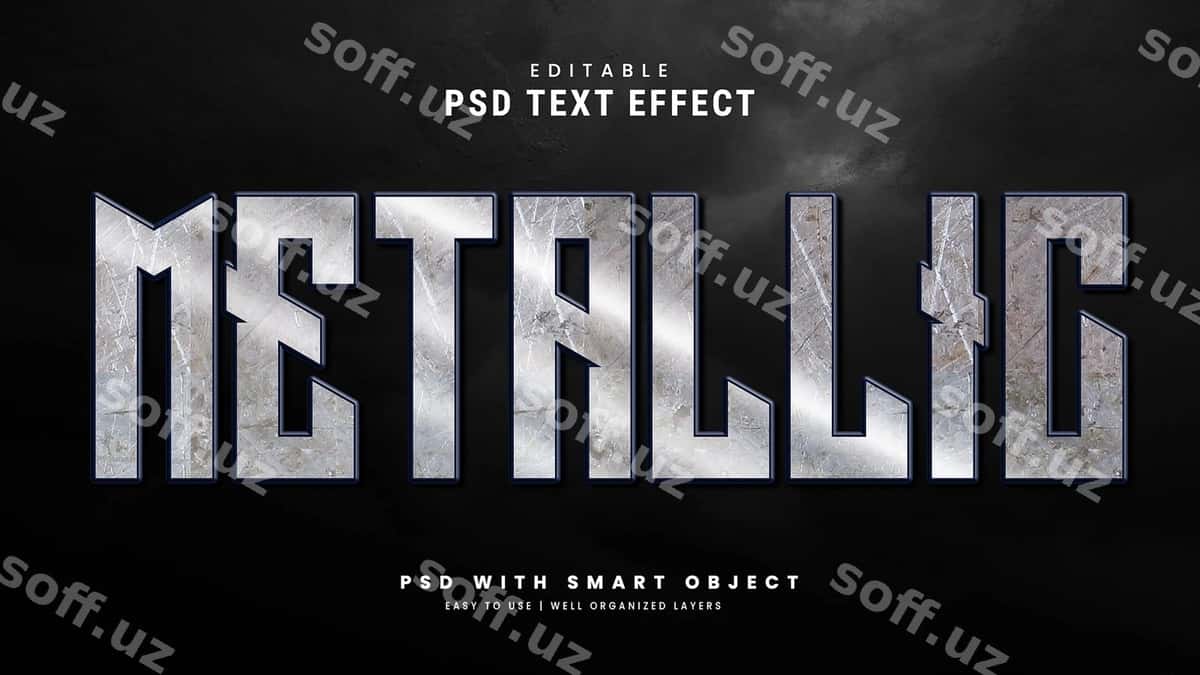 3D tahrirlanadigan matn effekt uslubi premium PSD | 3d editable text effect style premium psd 1