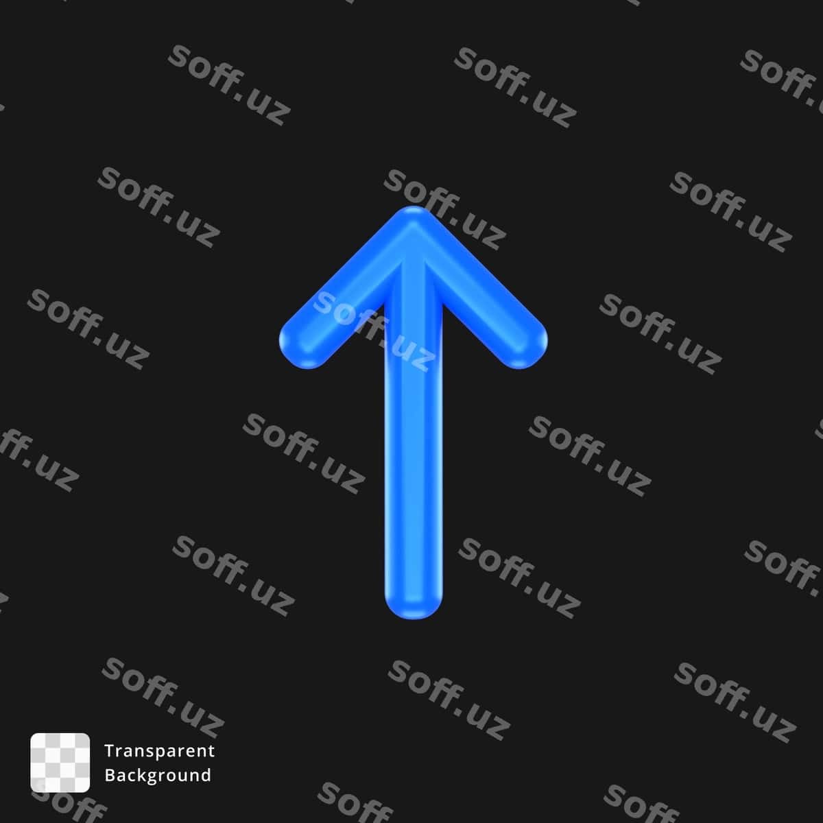 3d ikon blue oyoqcha | 3d icon blue arrow 1