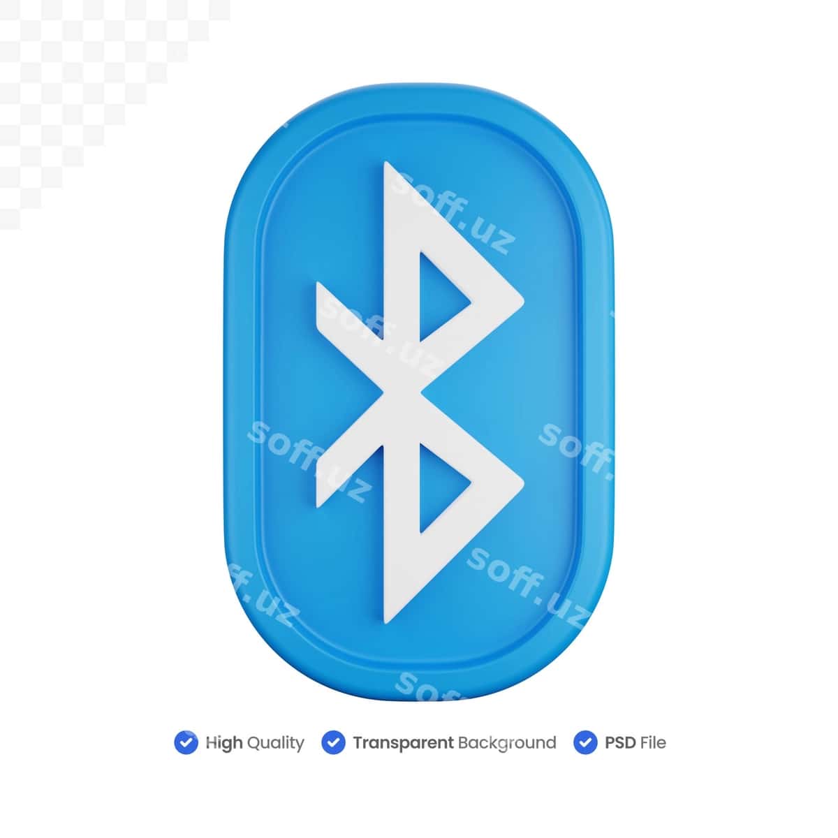 3d ikon illustratsiyasi bluetooth ikon | 3d icon illustration bluetooth icon 1