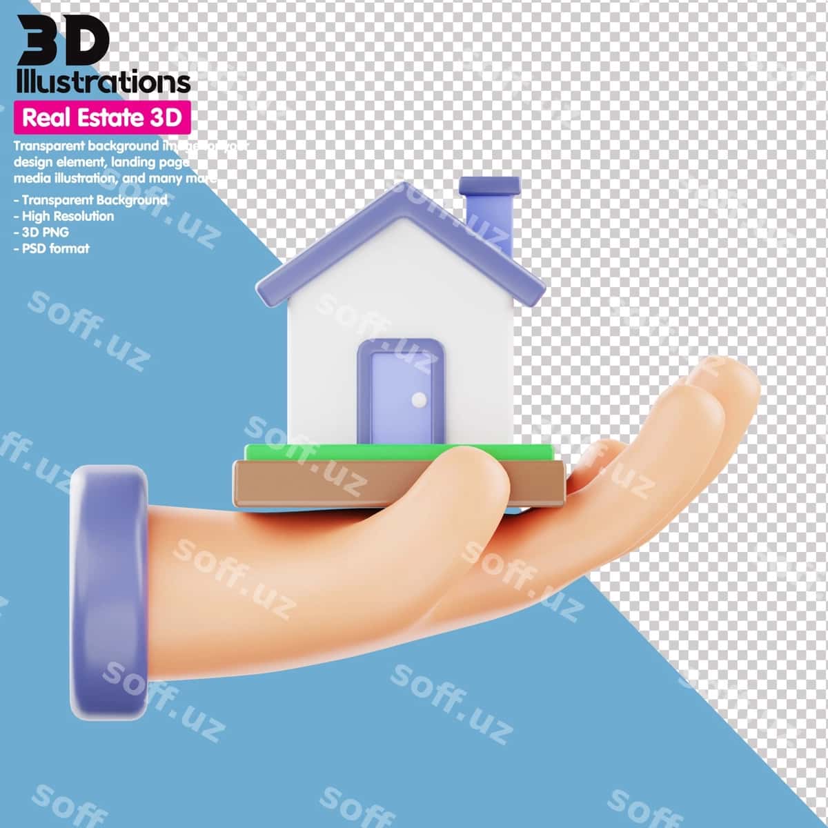 3d ikonkalar to'plami binolar 3d png | 3d icons set real estate 3d png 1