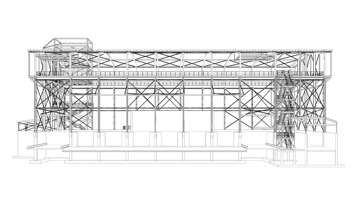 3D illyustratsiya qurilish tuzilishi | 3d illustration building structure 1