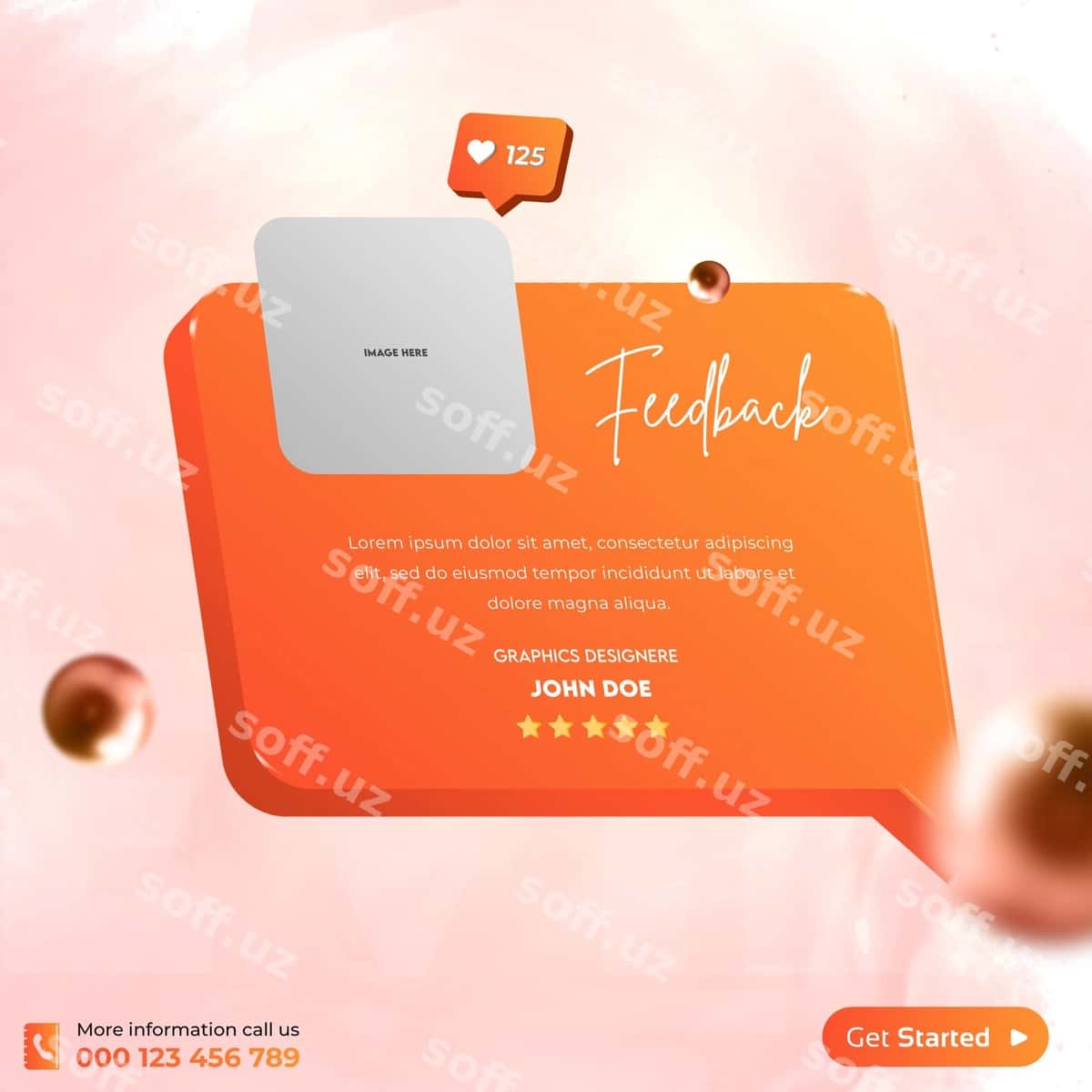 3D render mijozi fikr-mulohazalarini qoldiradi | 3d render customer leave feedback 1