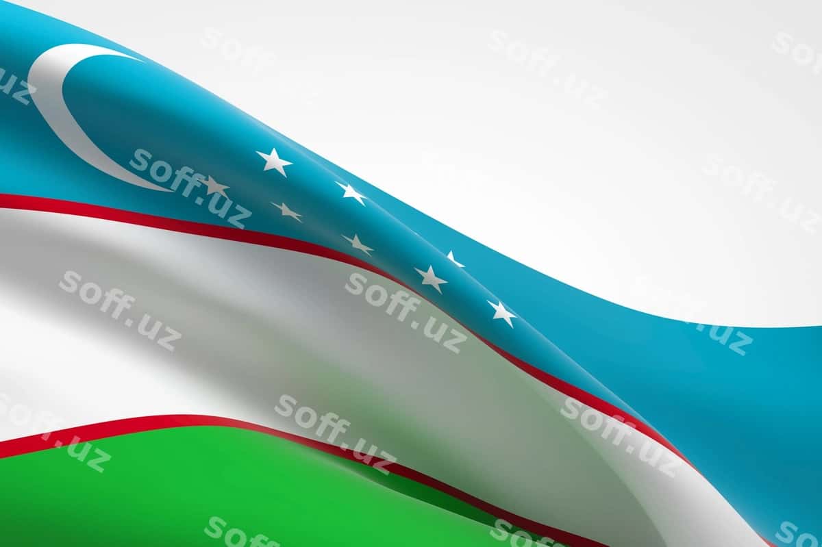 3d render O'zbek bayrog'i ko'tarilmoqda | 3d render uzbek flag waving 1