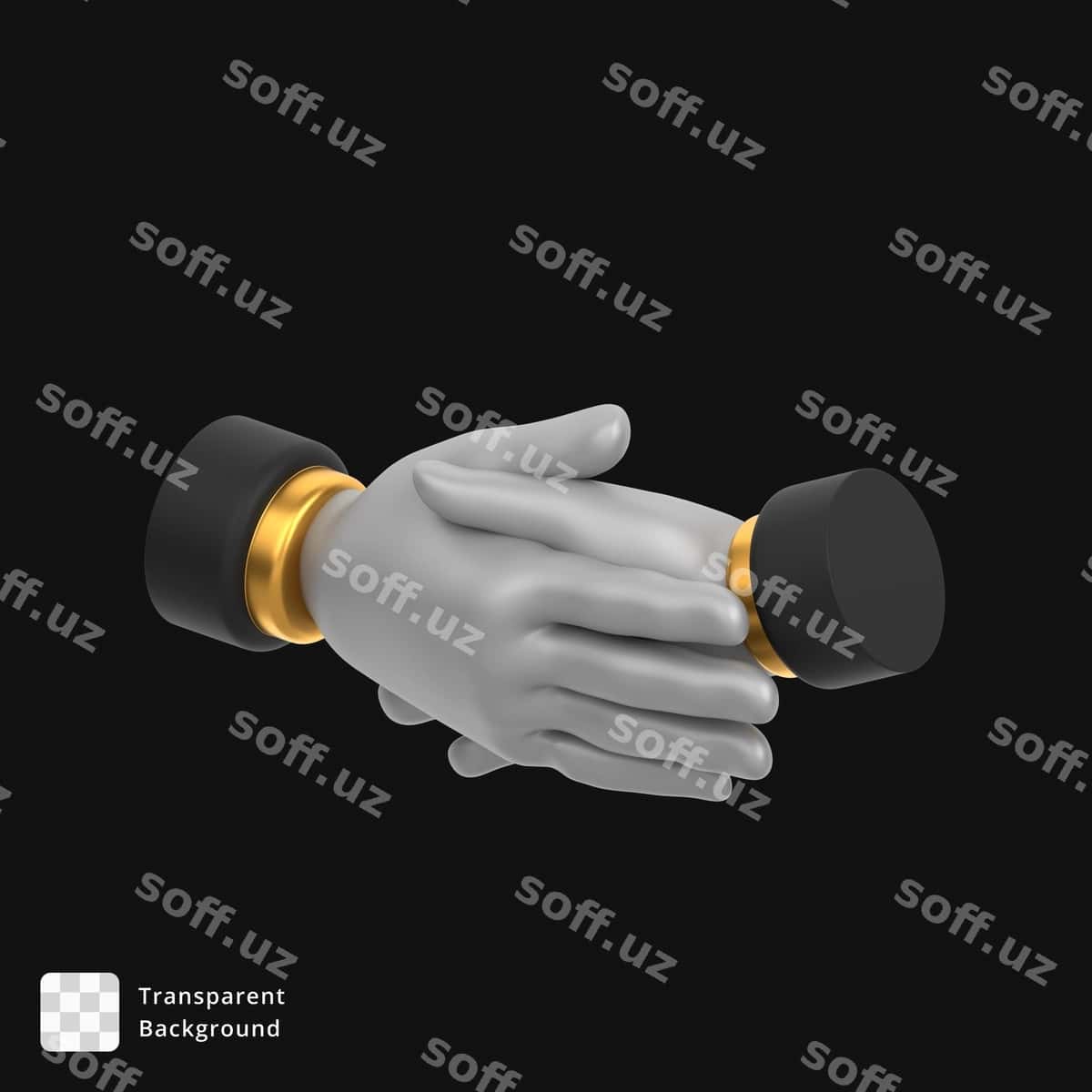 3D renderlangan qo'l ushlab ketish | 3d rendered handshake 1