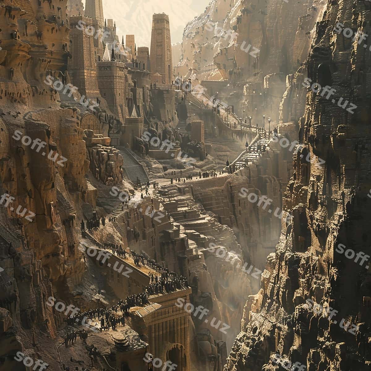 3d renderlangan foto masshtab sayohatini ta'kidlash | 3d rendered photo emphasize scale journey 1