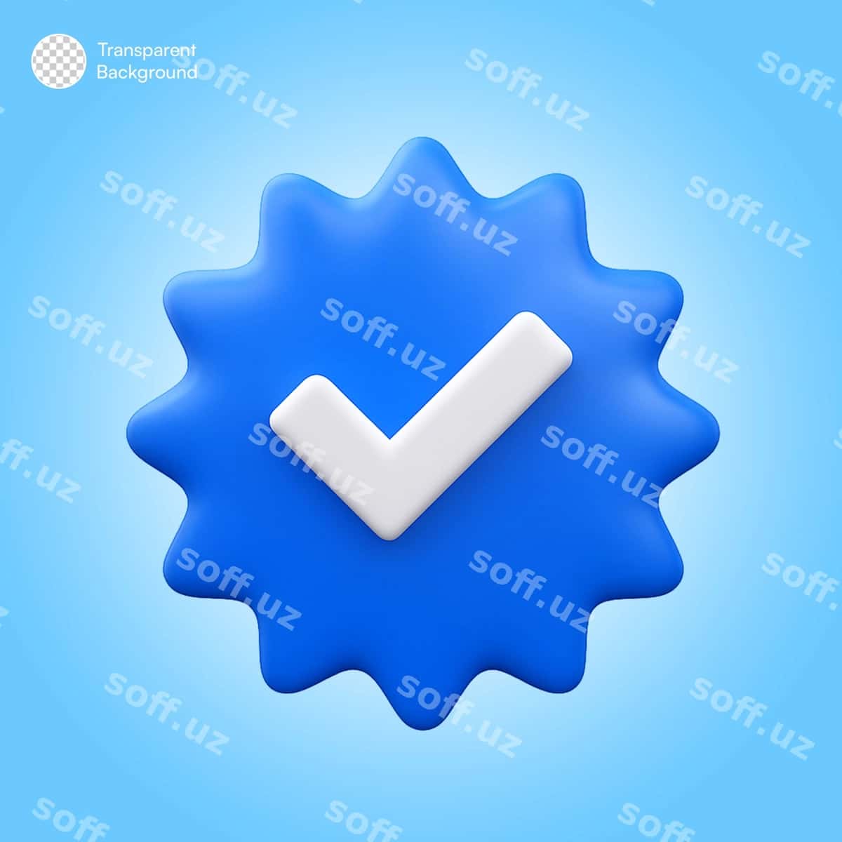 3d renderlangan tasdiqlanma diramati | 3d rendered verified badge 1