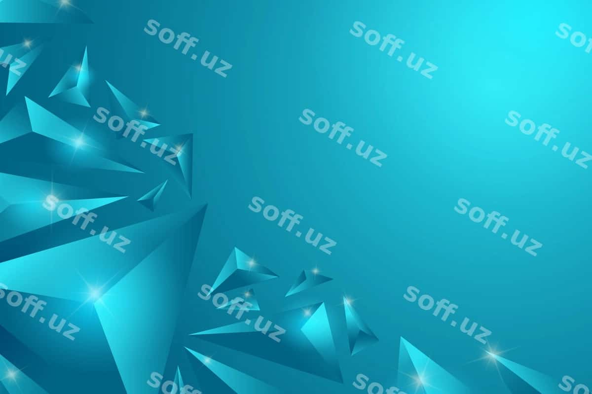 3d uchburchak yashil ko'k kontsept orqa fonda | 3d triangle turquoise concept background 1