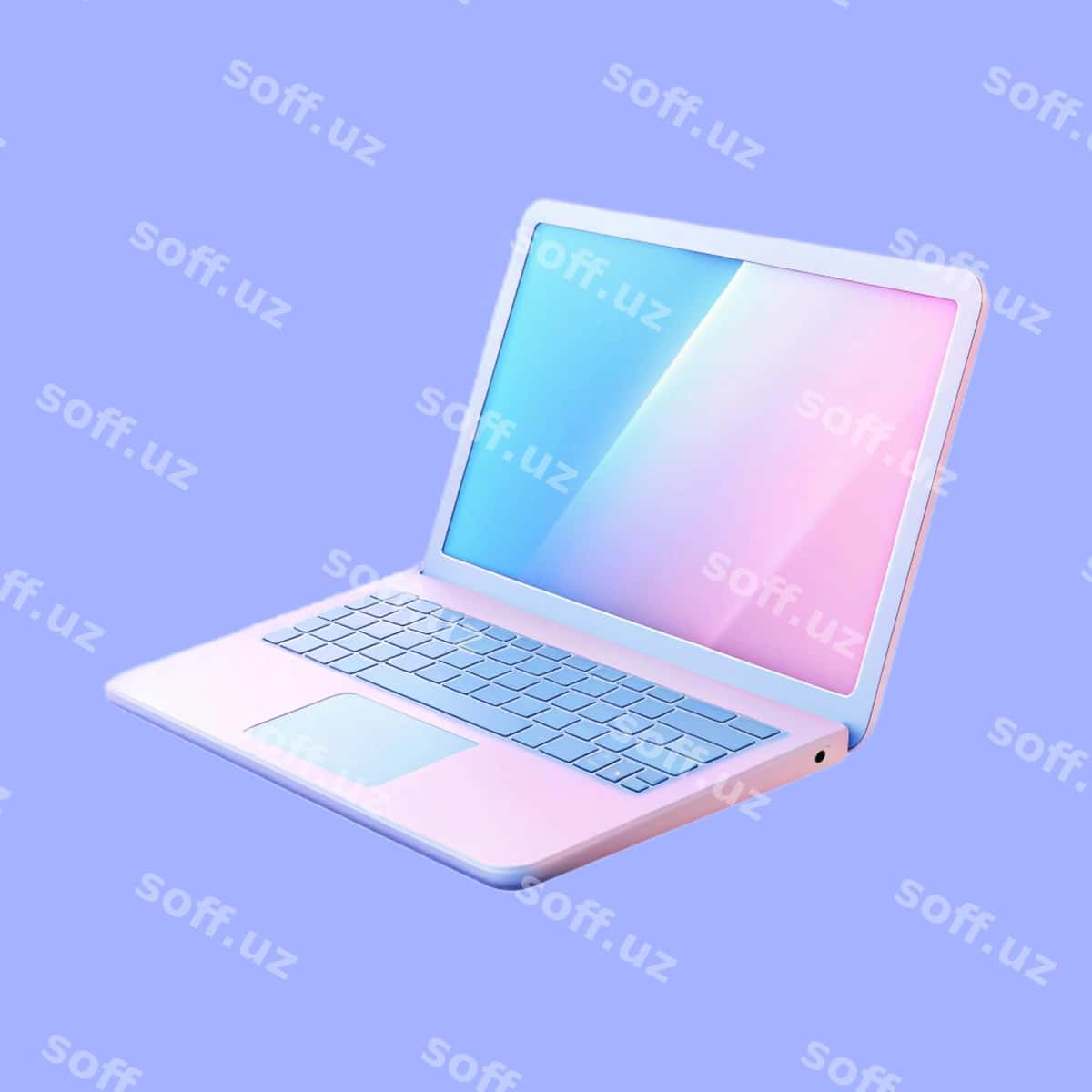 3d oq shlyapa noutbuk | 3d white laptop 1