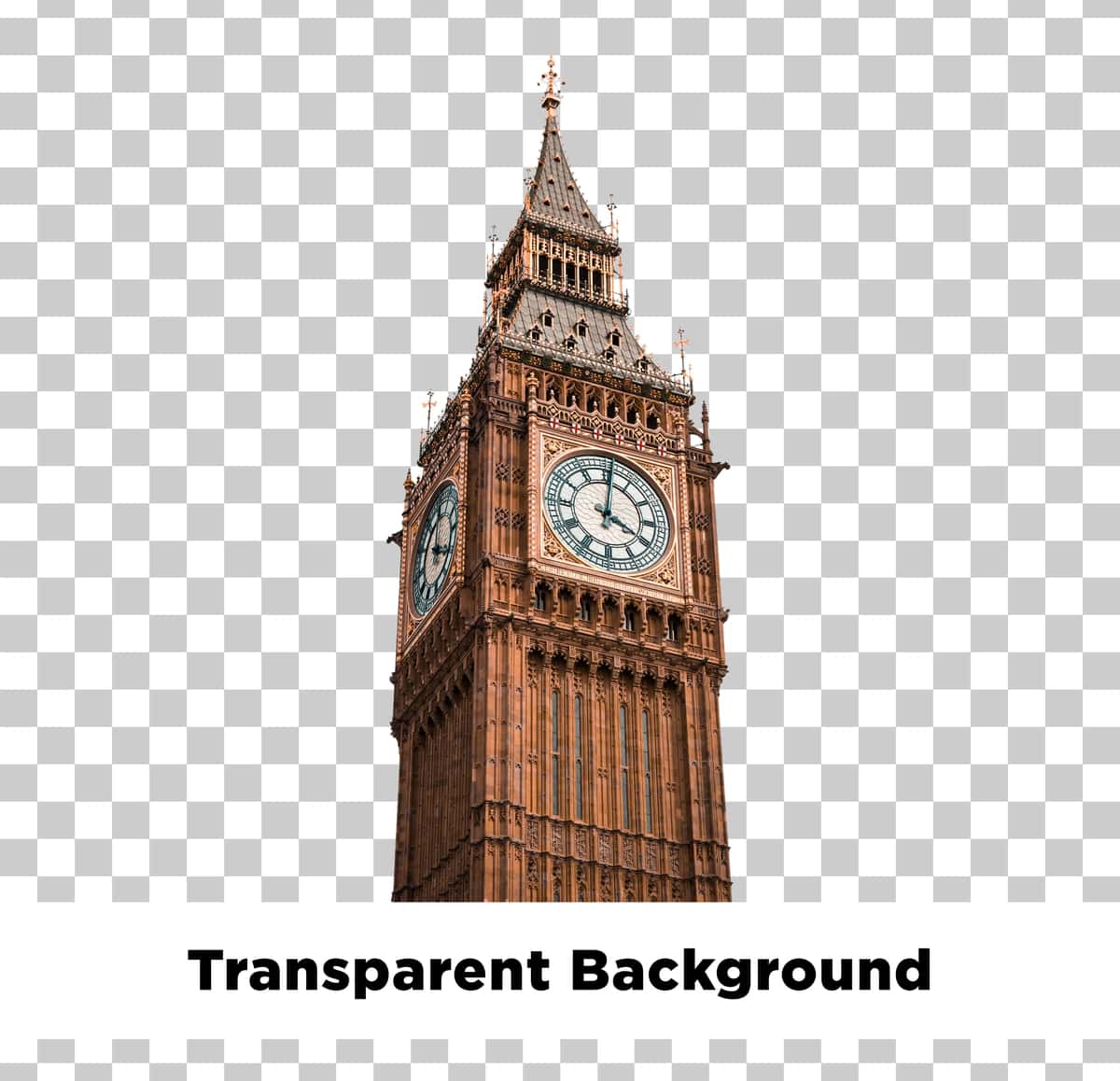 Shaffof fonli Big Ben soat minorasi | Big ben clock tower with transparent background 1