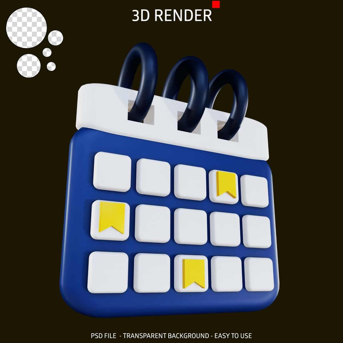 3D render belgisini saqlash sanasi 3 | 3d render icon save date 3 1