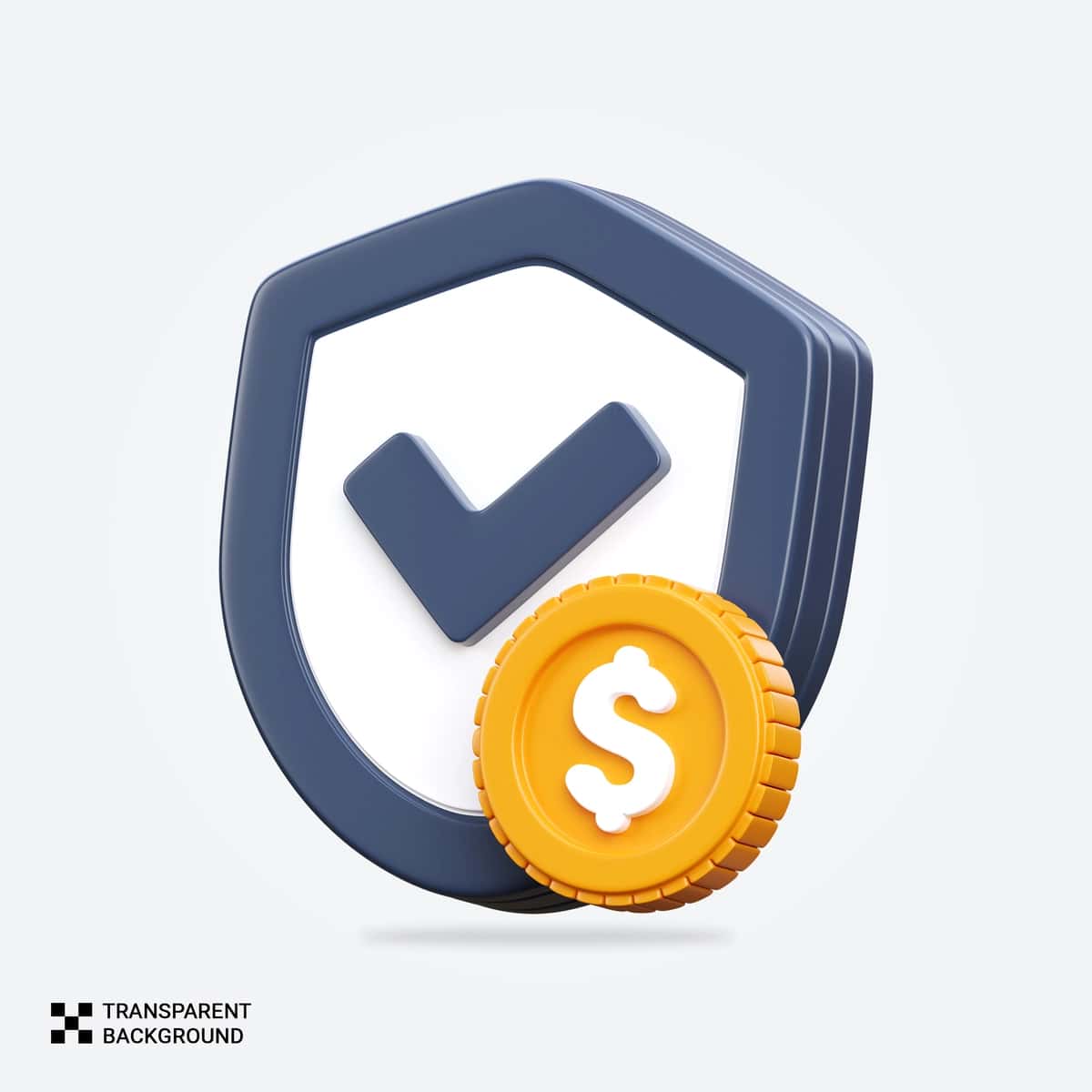 Psd 3d moliyaviy sug'urta belgisini ko'rsatadi | Psd 3d render financial insurance icon 1