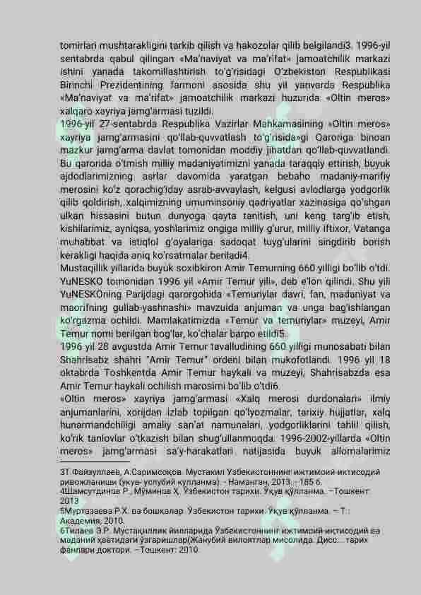 Ma’naviy hayotdagi tub o‘zgarishlar. Kadrlar tayyorlash va ta’lim sohasidagi islohatlar 8