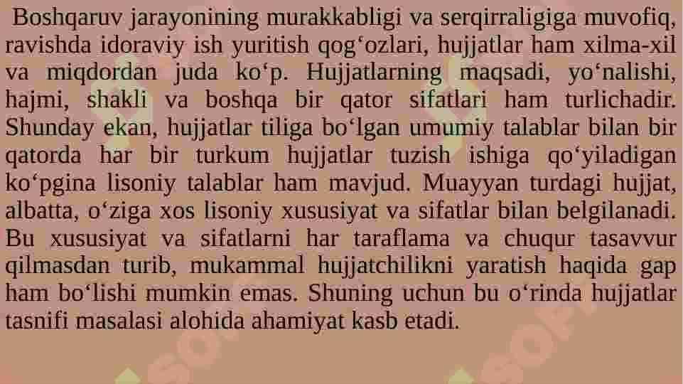 Hujjatlarning vazifasi. Hujjatlarda so‘z turkumlarining qo‘llanilishi 2