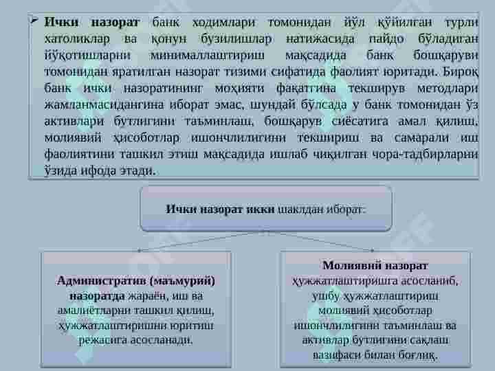 Bank ichki nazorati 3