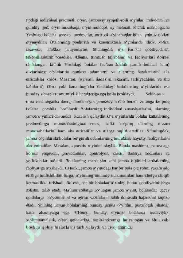 PSIXIK RIVOJLANISH VA UNI DAVRLASHTIRISH MUAMMOSI 6