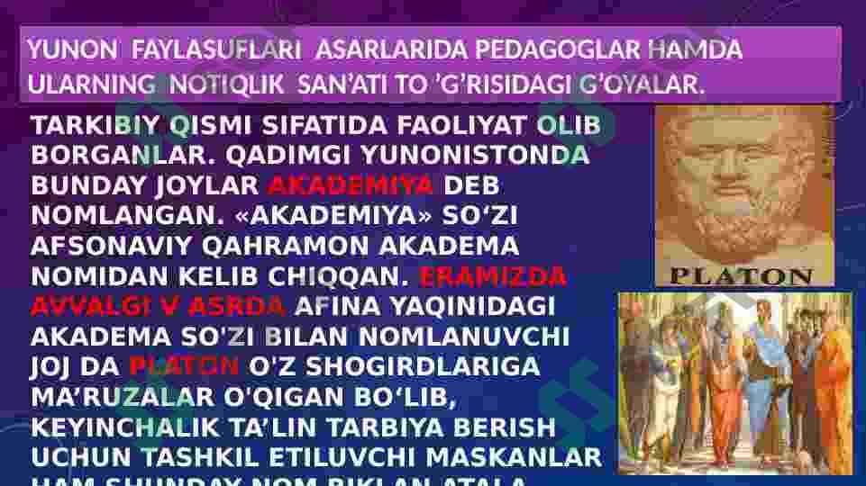 Pedagogik  fikr tarixi va maktab amaliyotida  o’qituvchi mahorati masalalari 2