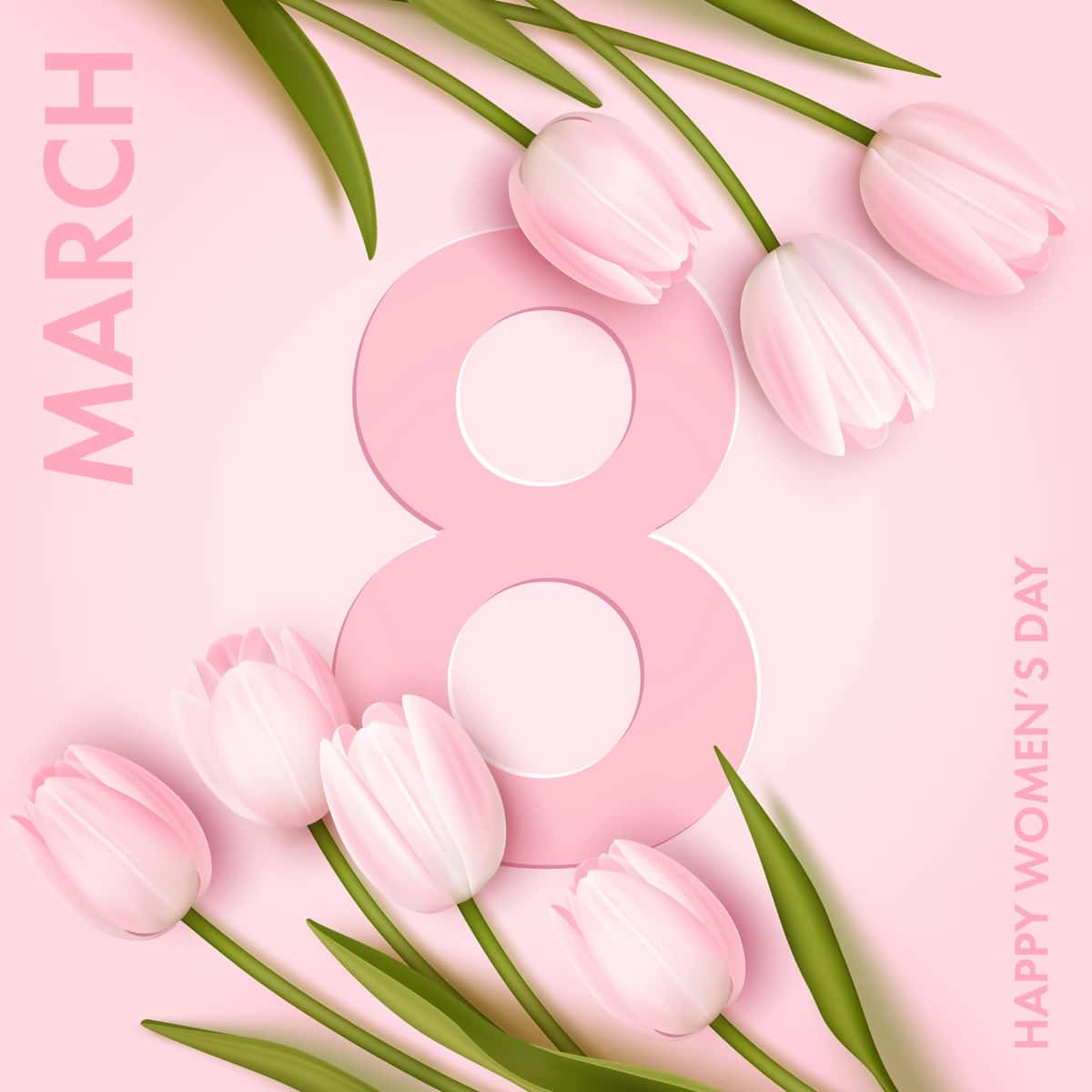 Xalqaro xotin-qizlar kuni kvadrat banner tabrik kartasi dizayn shabloni | International womens day square banner greeting card design template 1
